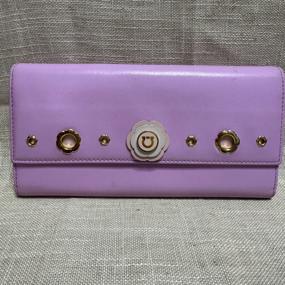 Salvatore Ferragamo Lavender and Gold Accent